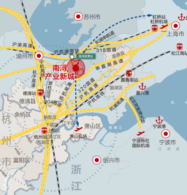 南潯產(chǎn)業(yè)新城  上海城市圈 湖州南潯工業(yè)用土地出售 園區(qū)廠房出租 招商引資 智能機器人、生物醫(yī)藥、醫(yī)療器械、汽車關(guān)鍵零部件、智能制造裝備